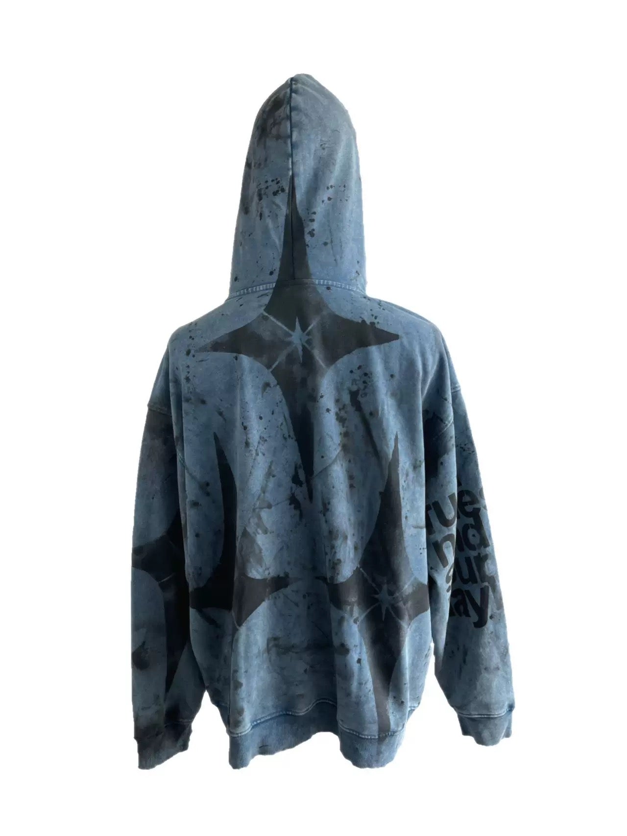 [Hell System] 23AW Terry Ink-Splashed Hoodie