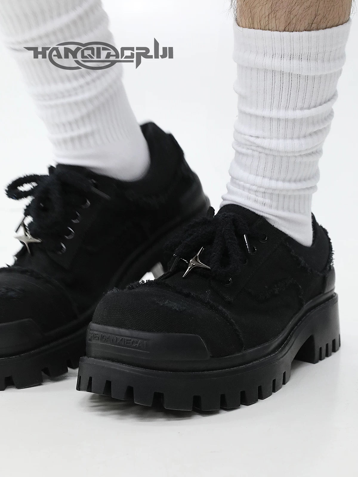 [HANQIAORIJI] Four-Pointed Star Derby Shoes