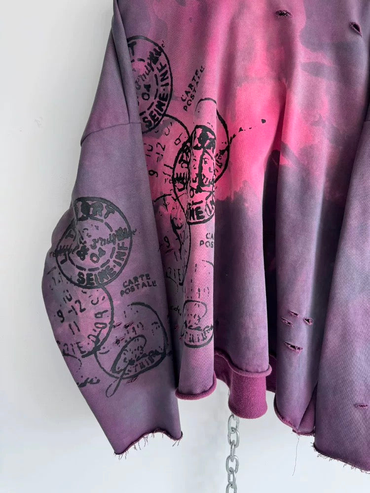 [Hell System] 450g Loose-Fitting Terry Hoodie