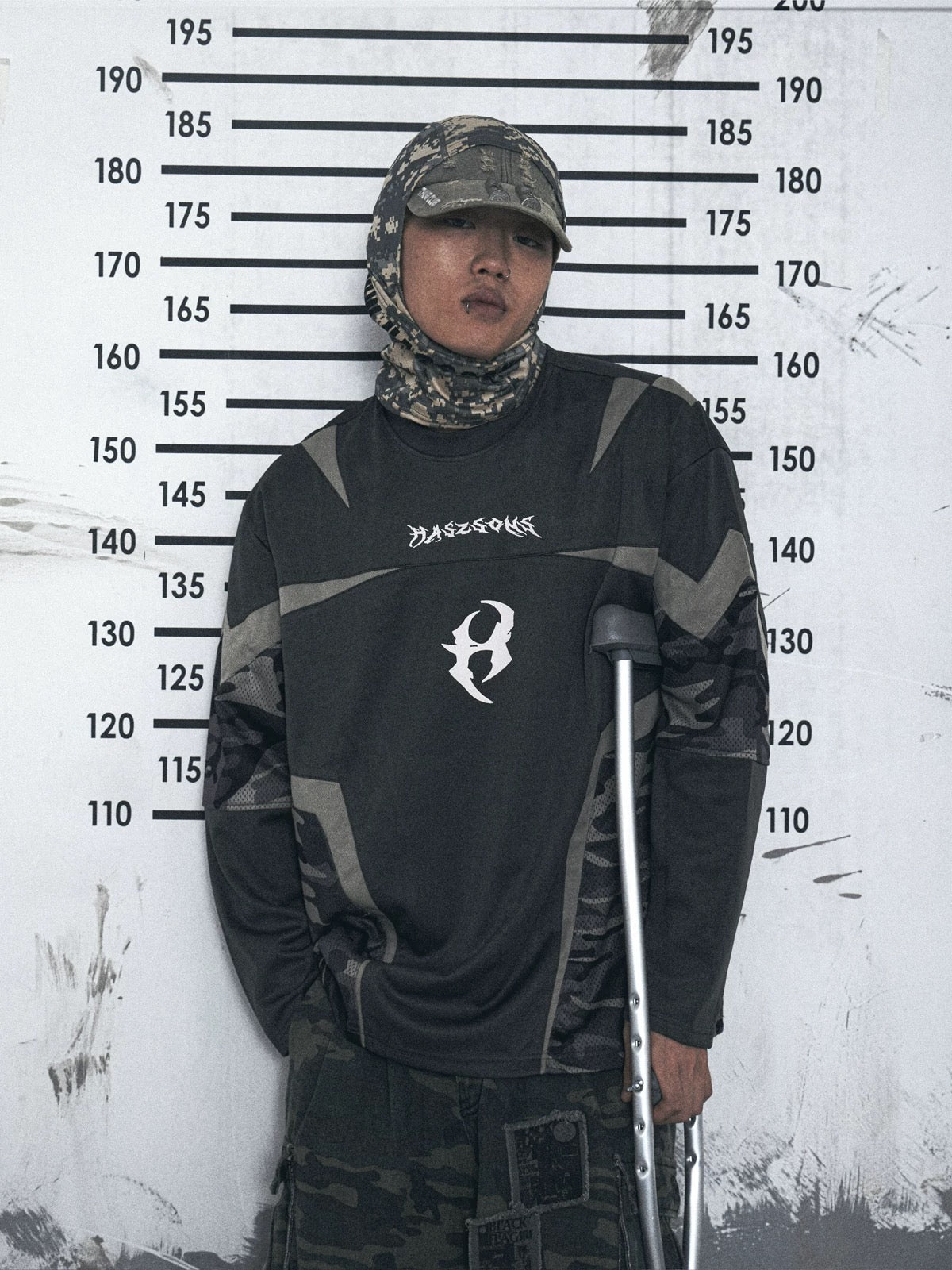 [HAS2SONS] Camouflage Logo Long Sleeve Tee