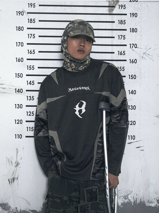 [HAS2SONS] Camouflage Logo Long Sleeve Tee