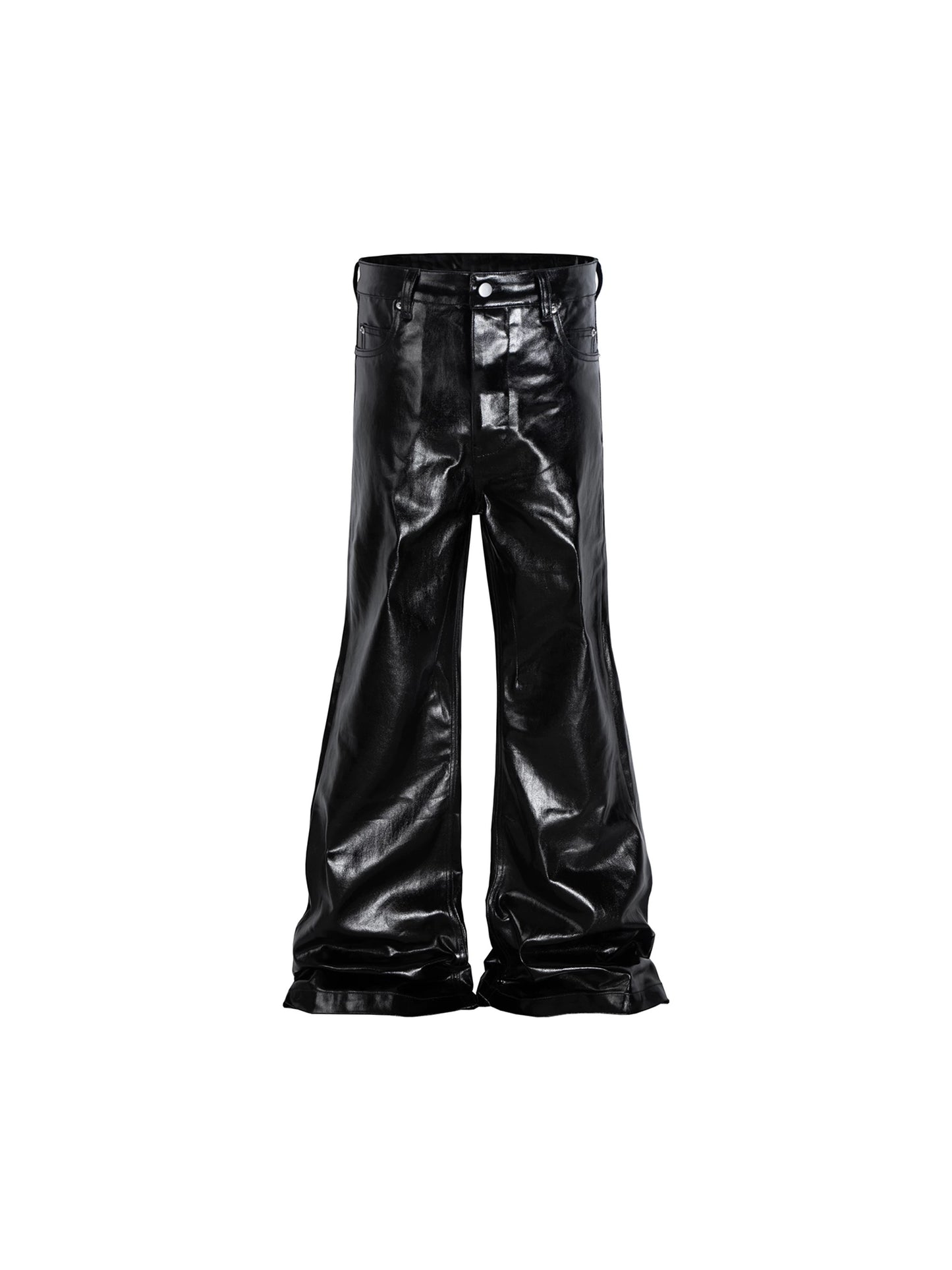[ZPXO Select] Niche Coated Shiny Flared Jeans