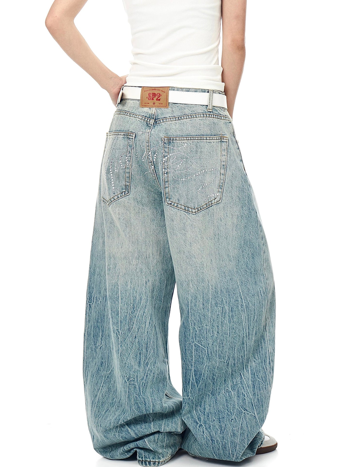 [ZPXO Select] Lightning Pattern Hot Diamond Scimitar Jeans
