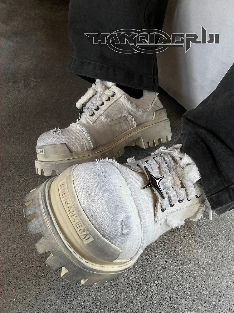[HANQIAORIJI] Thick Sole Casual Shoes