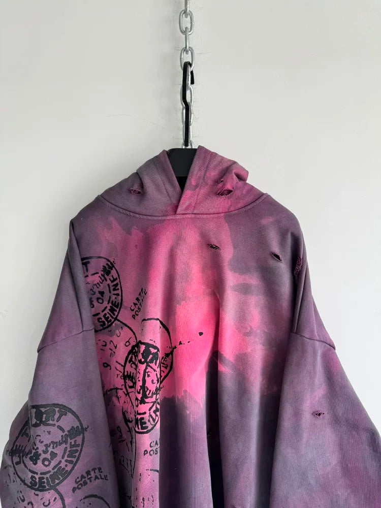 [Hell System] 450g Loose-Fitting Terry Hoodie