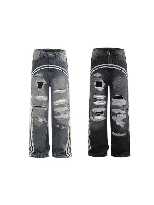 [ZPXO Select] Track Ripped Jeans