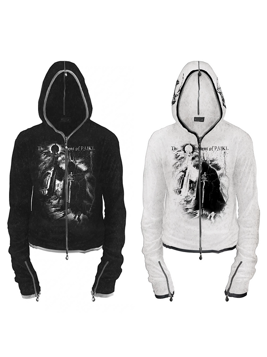 [PAIKI] Gothic Zip Hoodie 2 Colour Ways