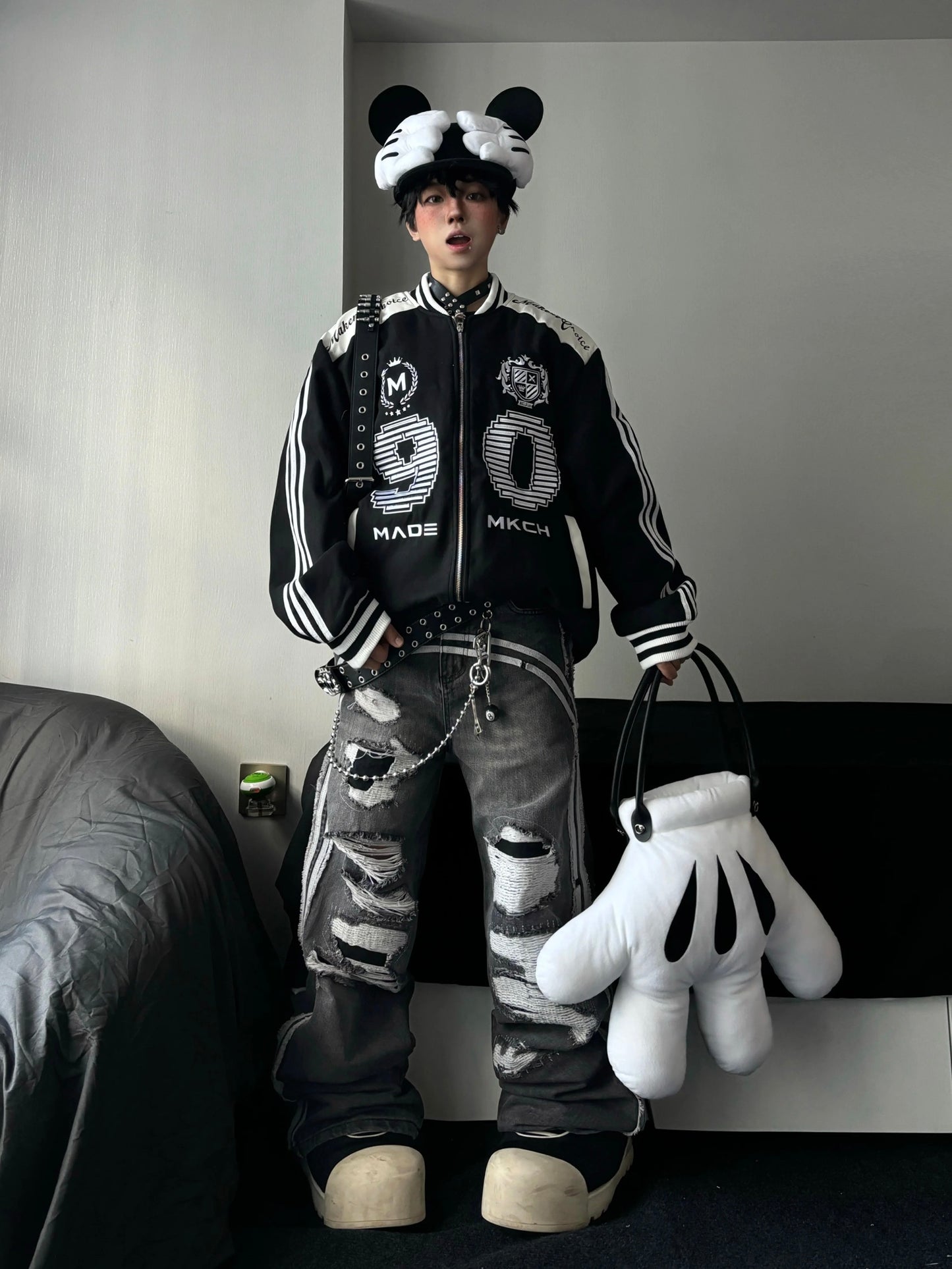 [ZPXO Select] Track Ripped Jeans