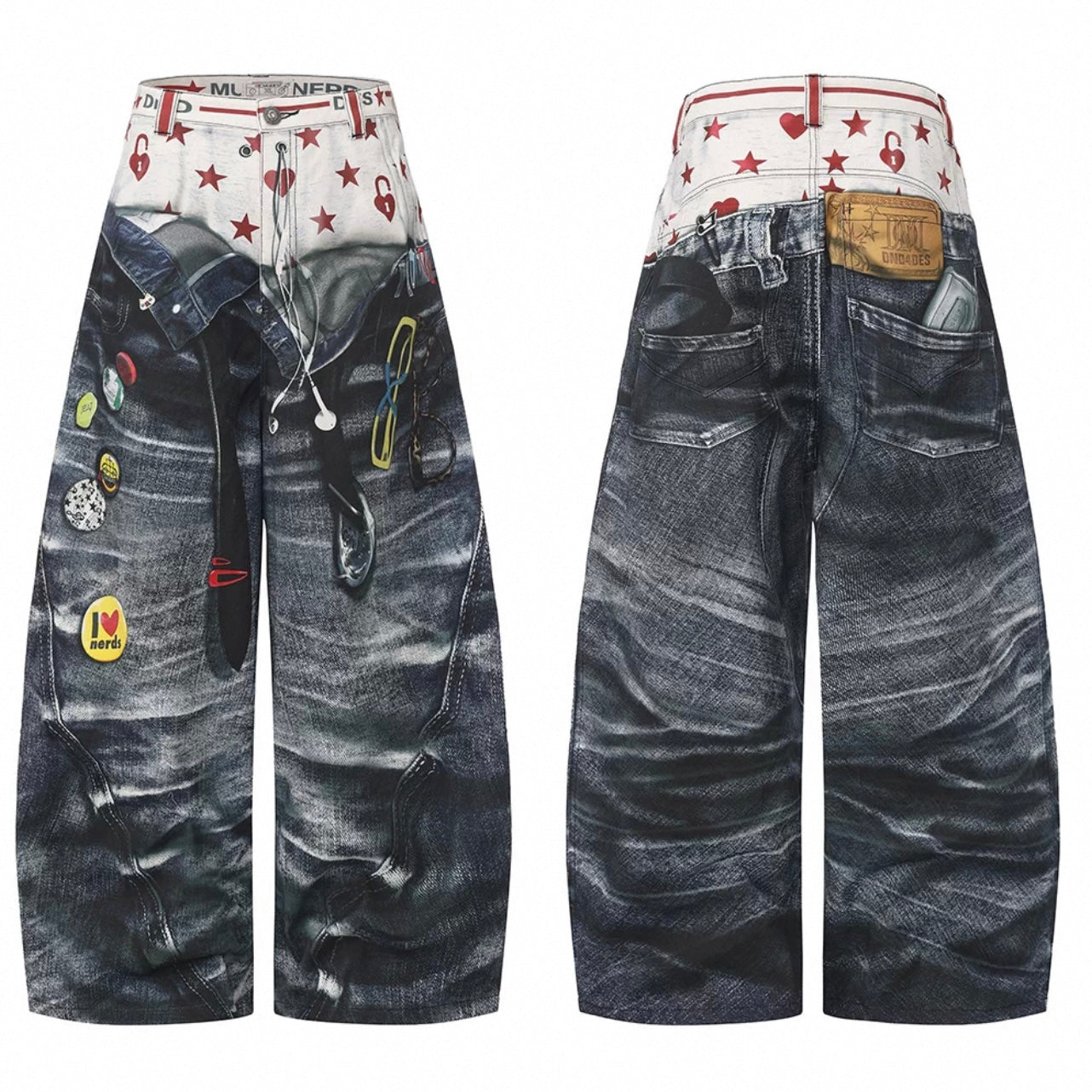 [DND4DES] 3D Printed Double Waist Baggy Jeans