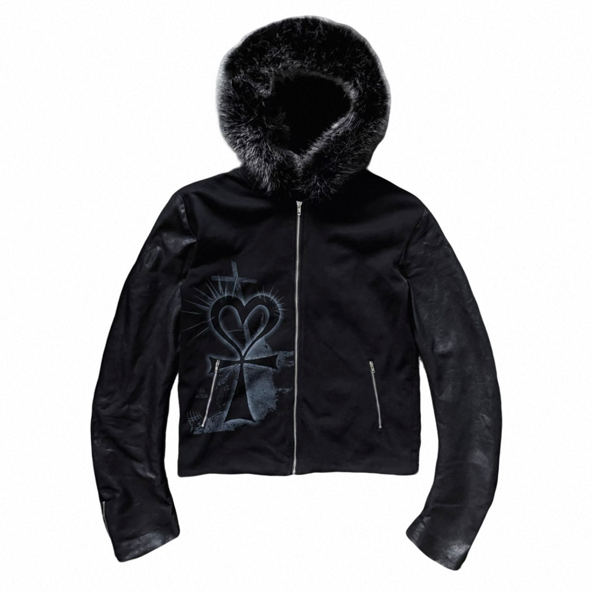 [PAIKI] Heart Cross Hooded Jacket