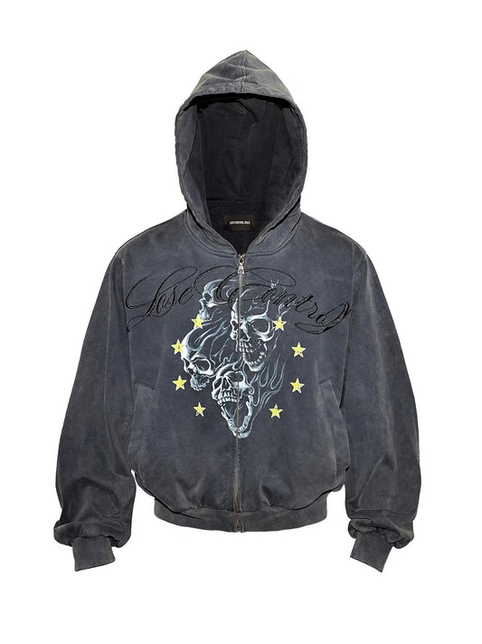 [LCE] 25AW Skull Zip Hoodie