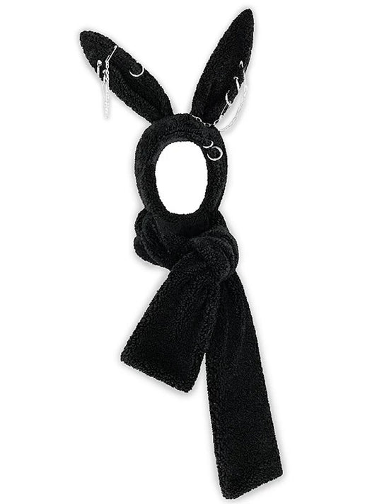 [CFIERCE] Rabbit Plush Scarf Hat