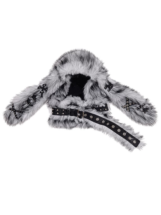[CFIERCE] Big Grey Rabbit Hat