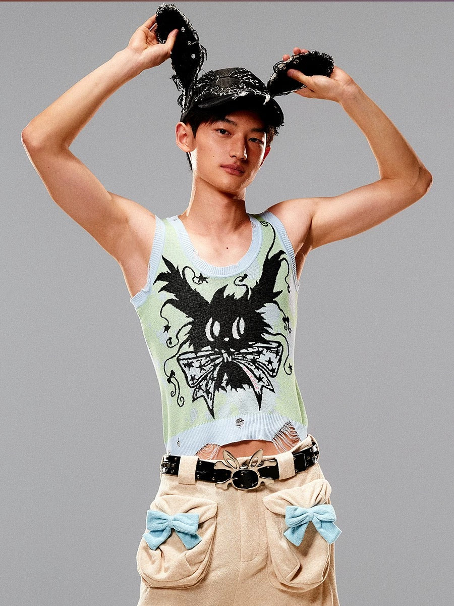 [CFIERCE] Denim Rabbit Ear Hat