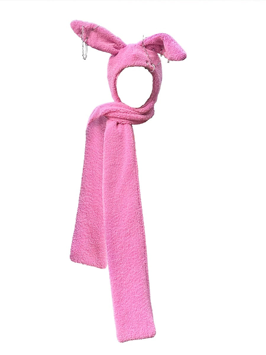 [CFIERCE] Rabbit Plush Scarf Hat 2 colour ways