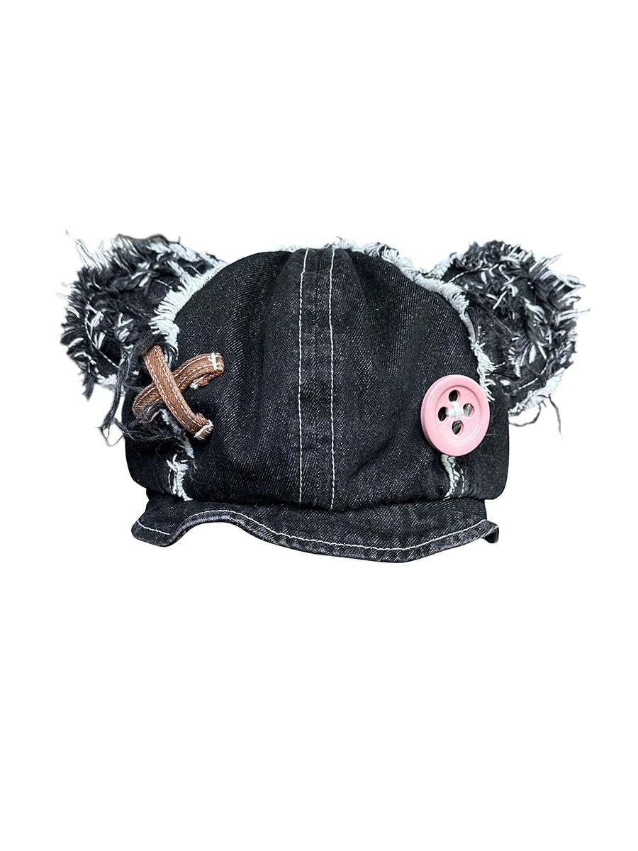 [CFIERCE] Black Bear Ear Hat