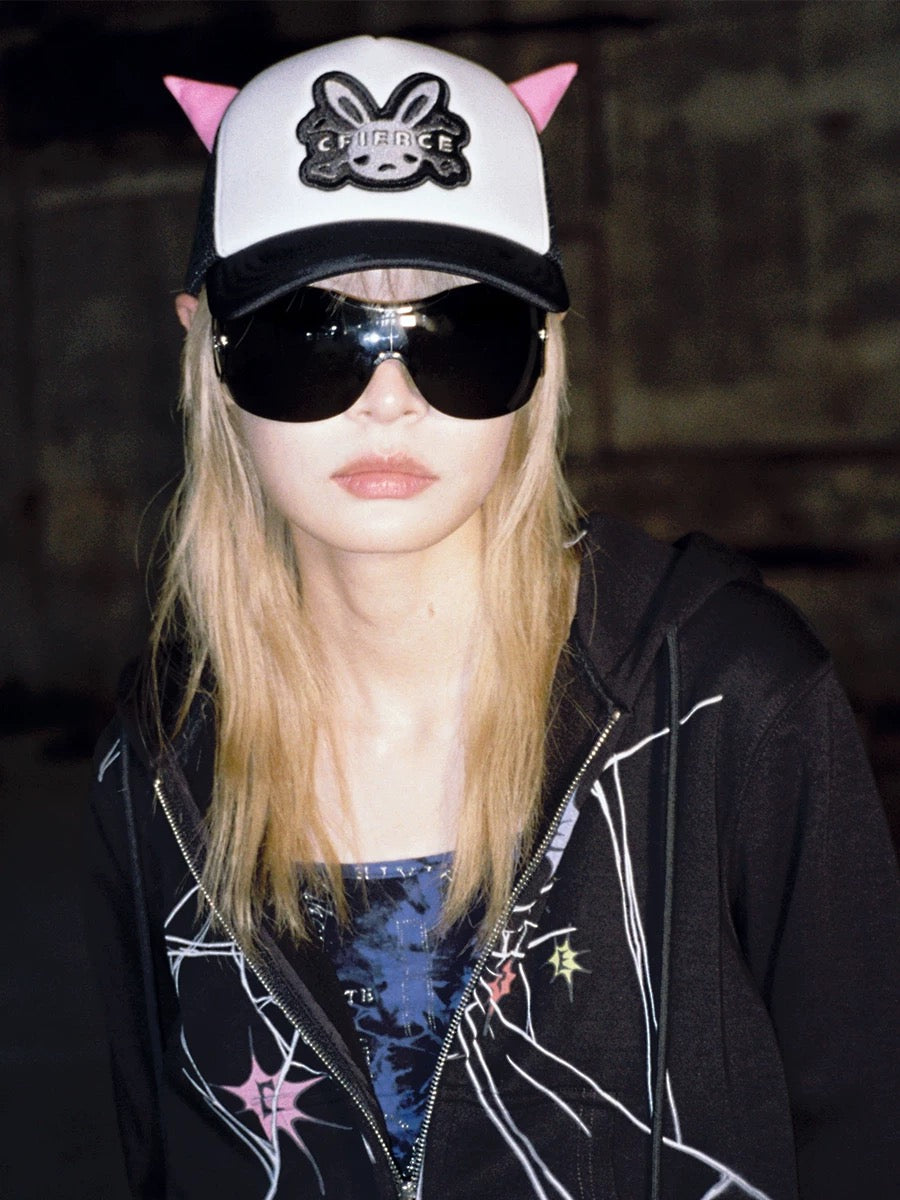 [CFIERCE] Embroidered Horn Hat 2 colour ways