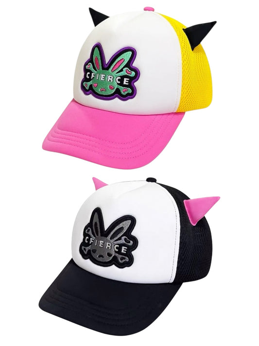 [CFIERCE] Embroidered Horn Hat 2 colour ways