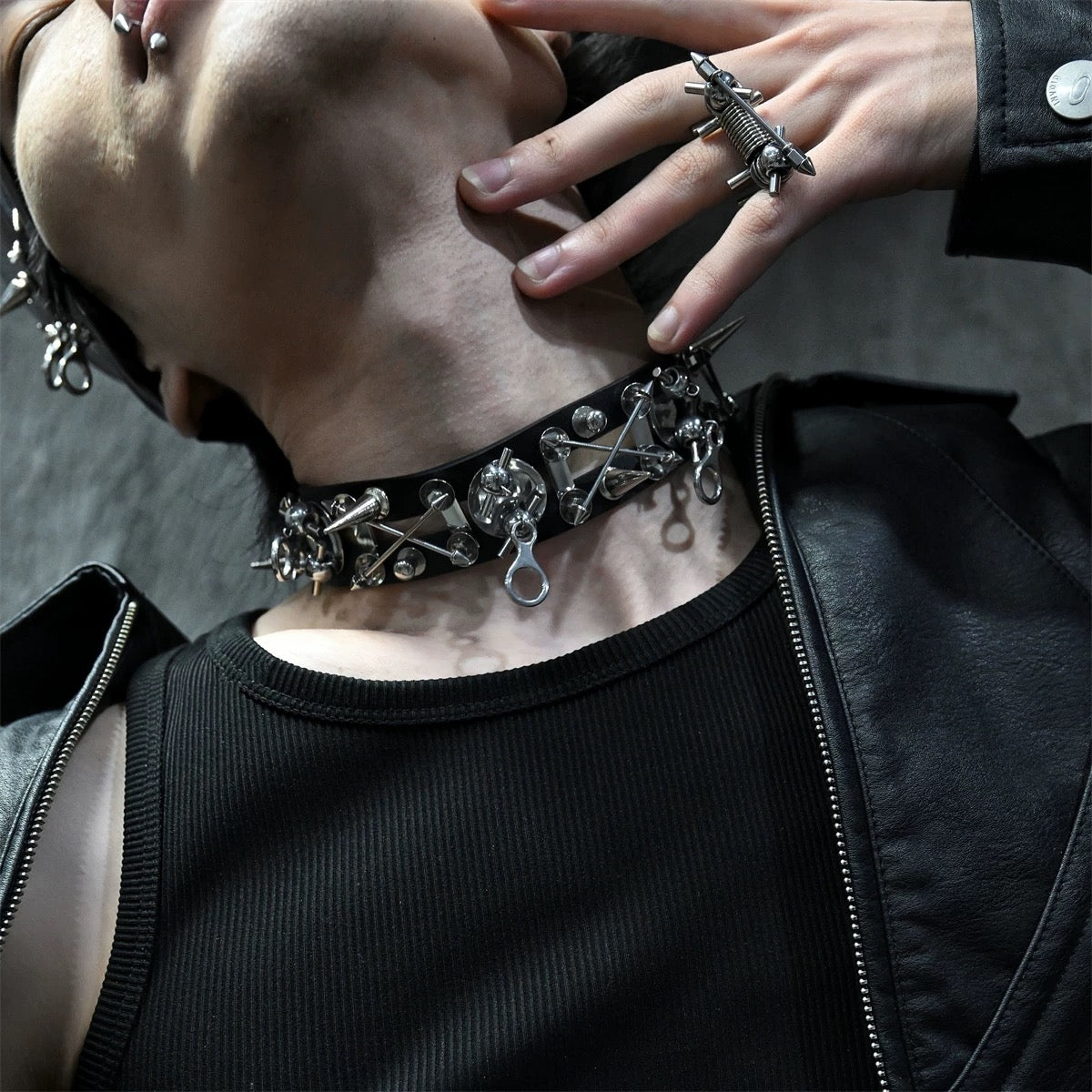 [ILLUSORY] Punk Style Black Choker