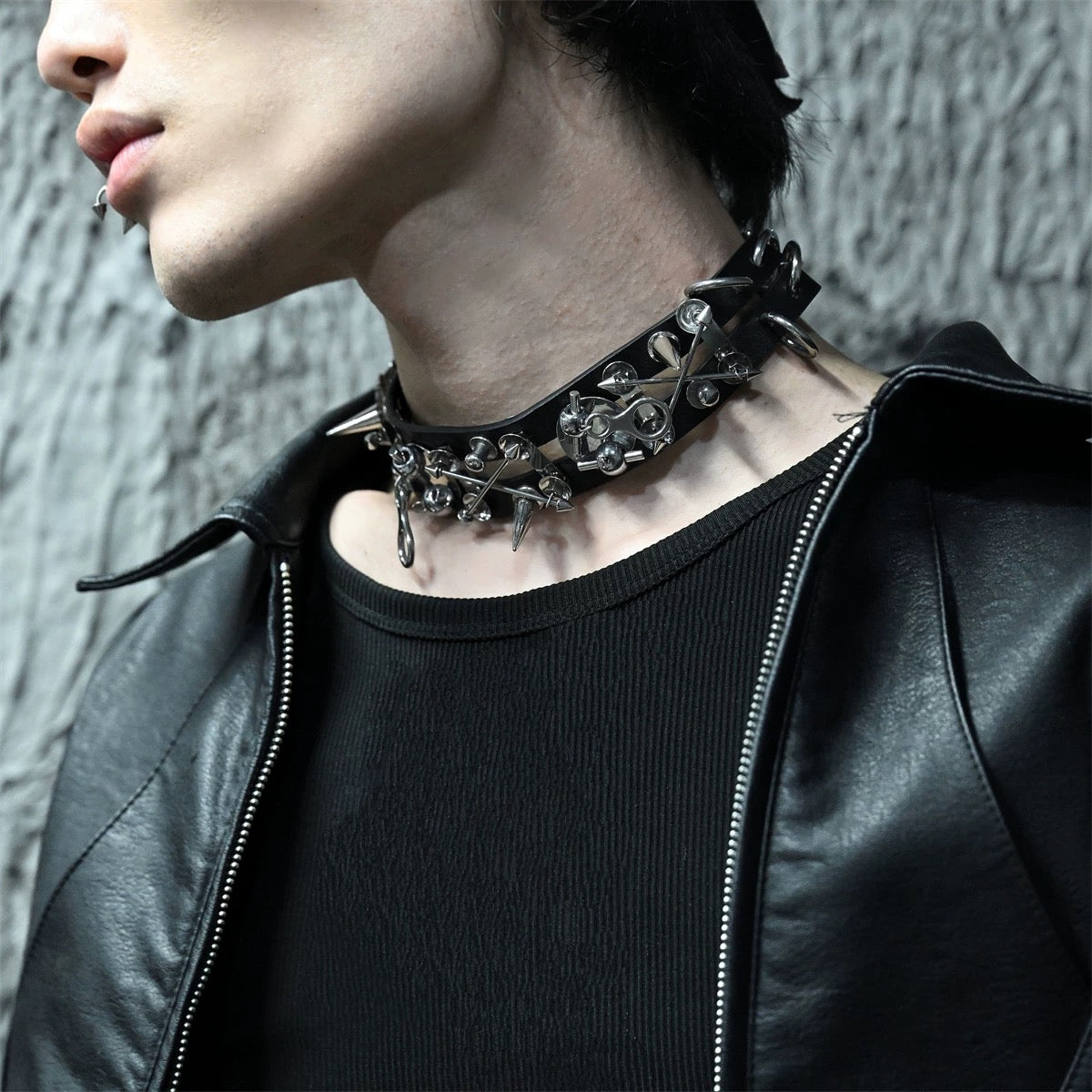 [ILLUSORY] Punk Style Black Choker