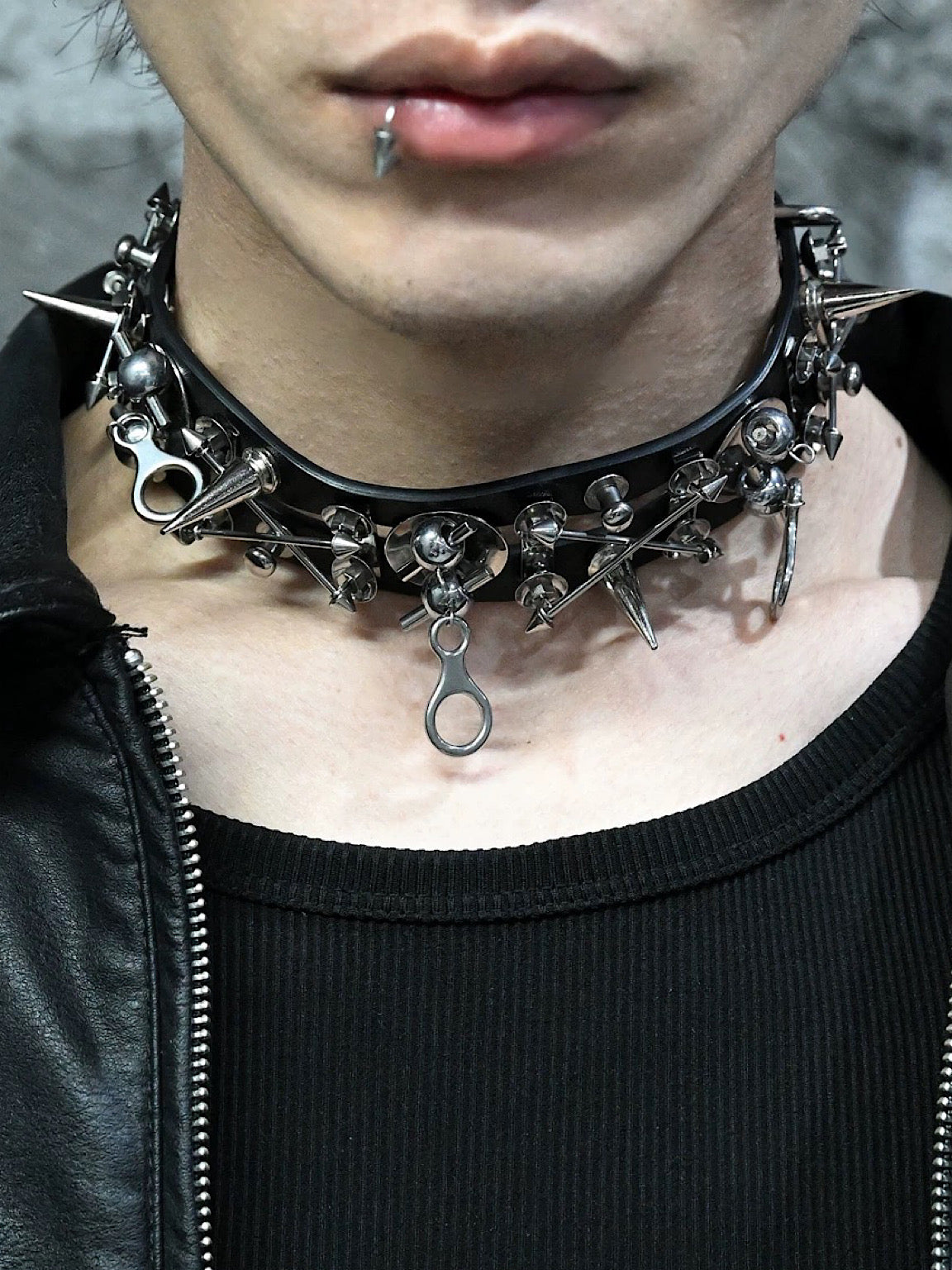 [ILLUSORY] Punk Style Black Choker