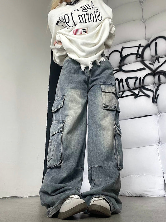[ZPXO Select] Multi-Pocket Cargo Jeans