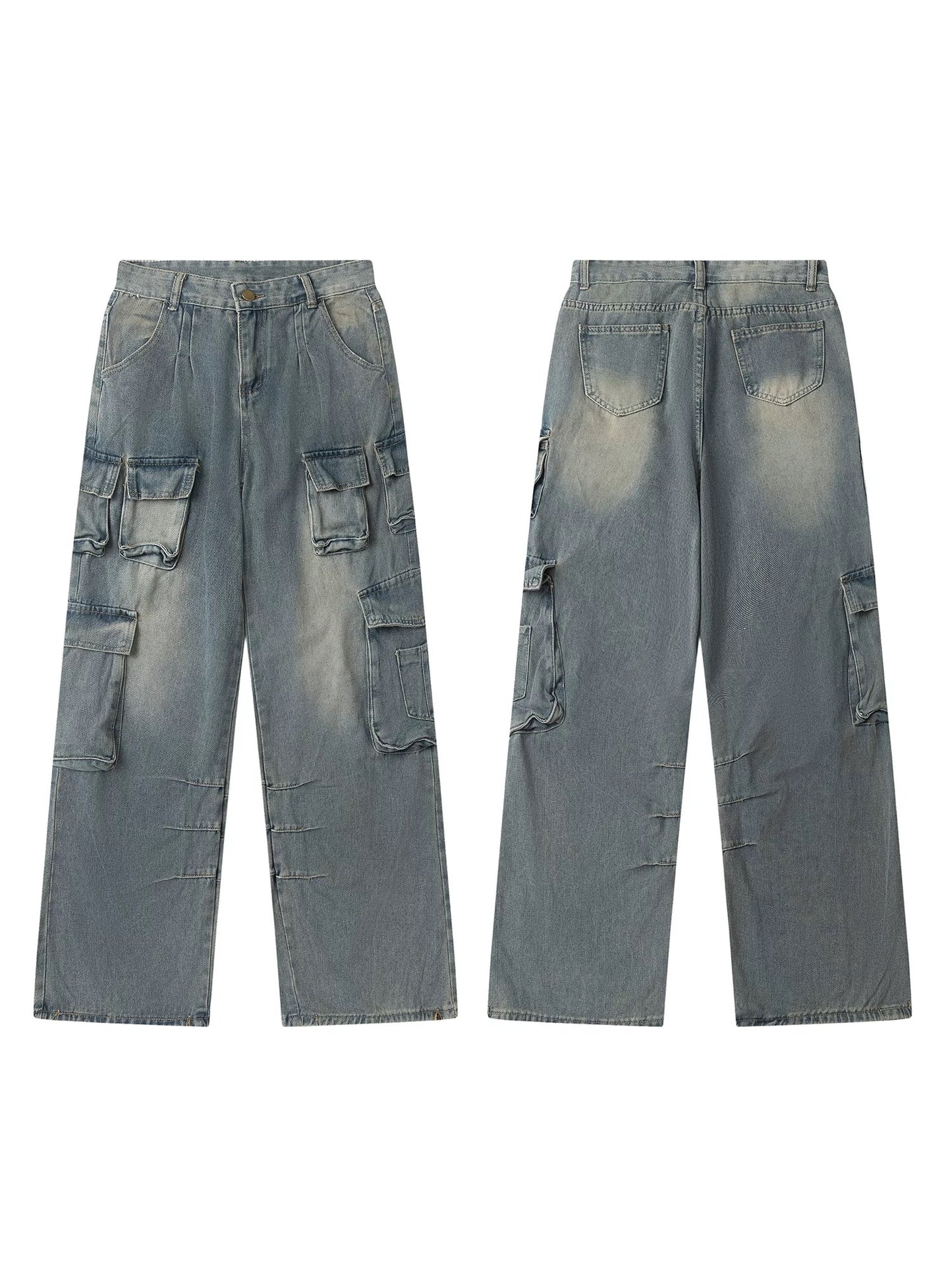 [ZPXO Select] Multi-Pocket Cargo Jeans