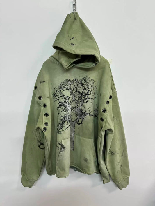 [Hell System] Metal Button Hoodie