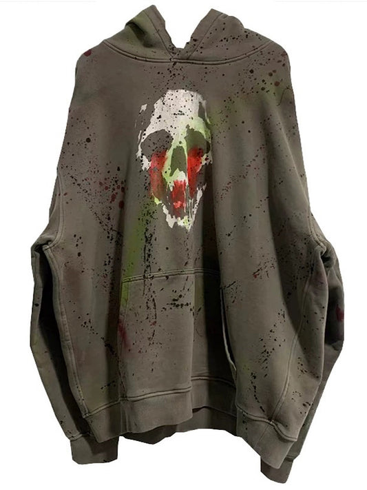 [Hell System] Heavyweight Spray Print Hoodie