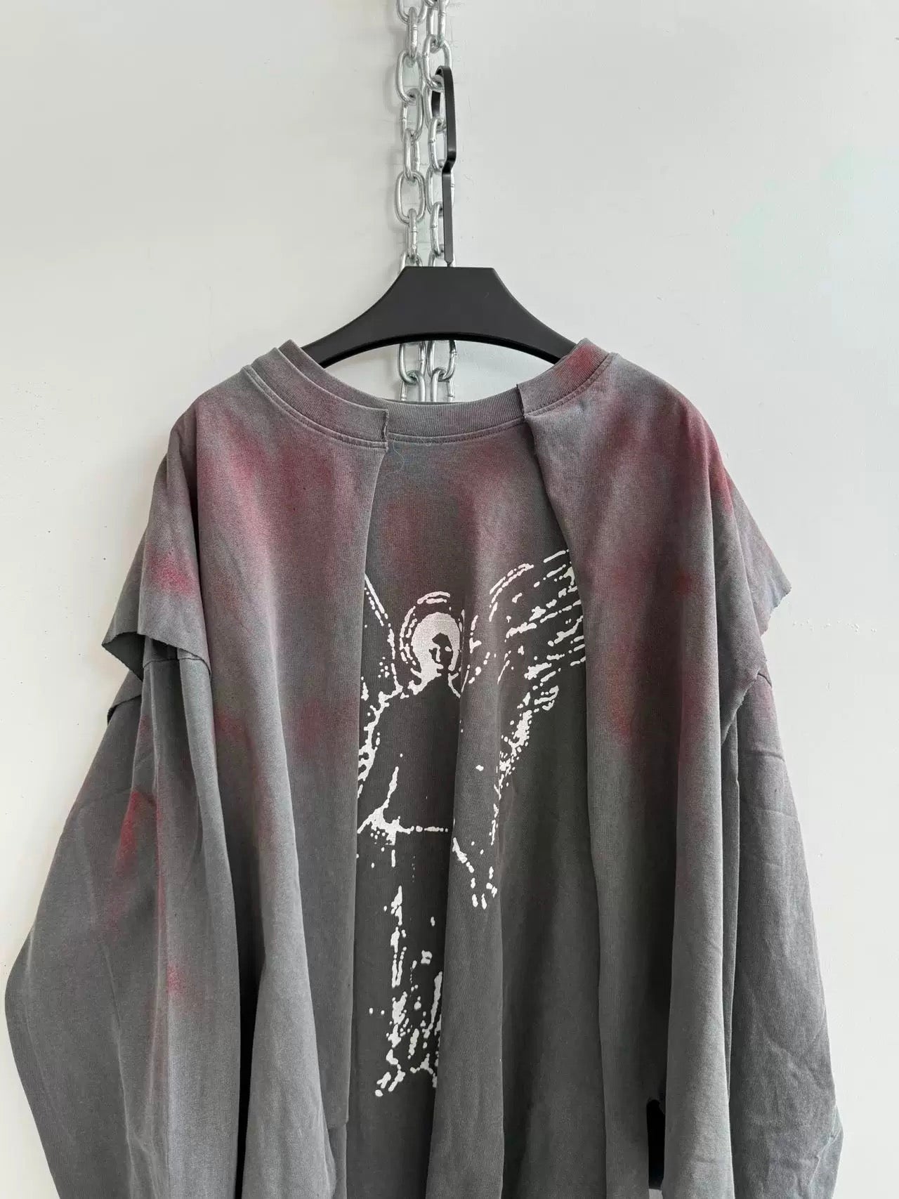 [Hell System] Deconstructed Pacthwork Sweatshirt