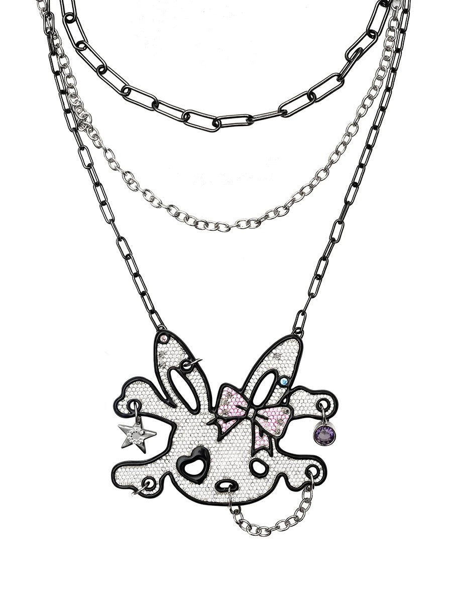 [CFIERCE] Rabbit Layered Necklace