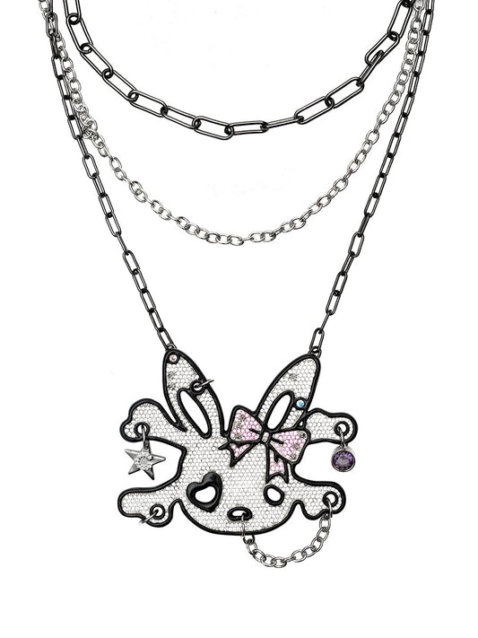 [CFIERCE] Rabbit Layered Necklace