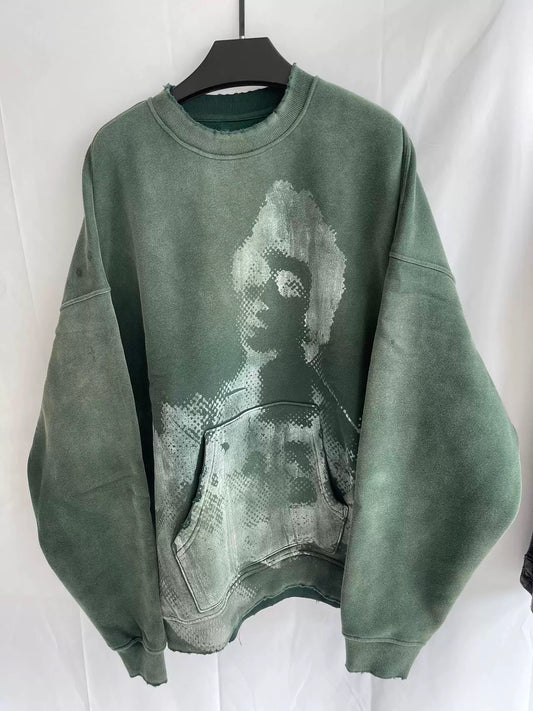 [Hell System] Deconstructed Pacthwork Sweatshirt