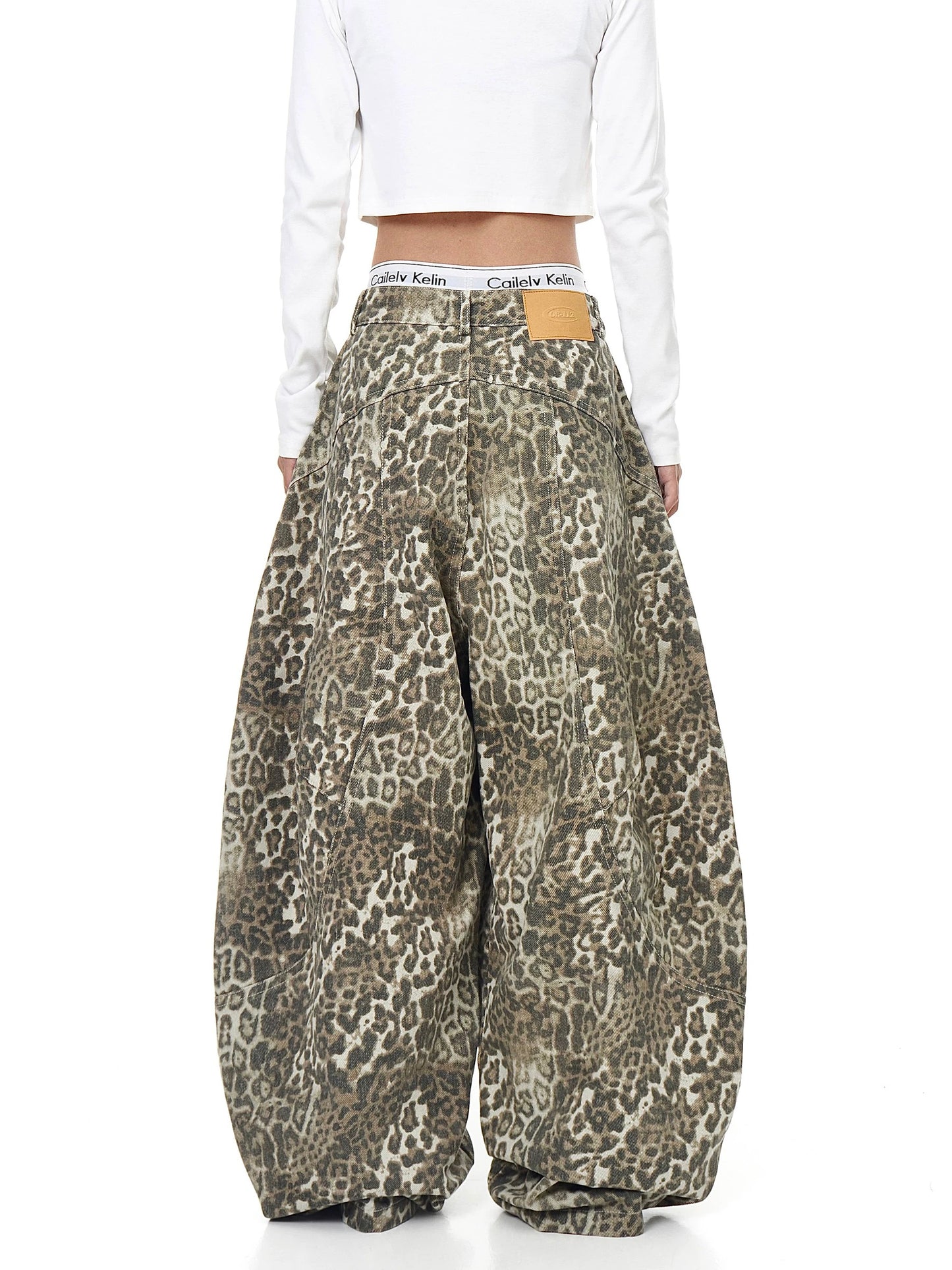 [ZPXO Select] Leopard Baggy Denim Pants