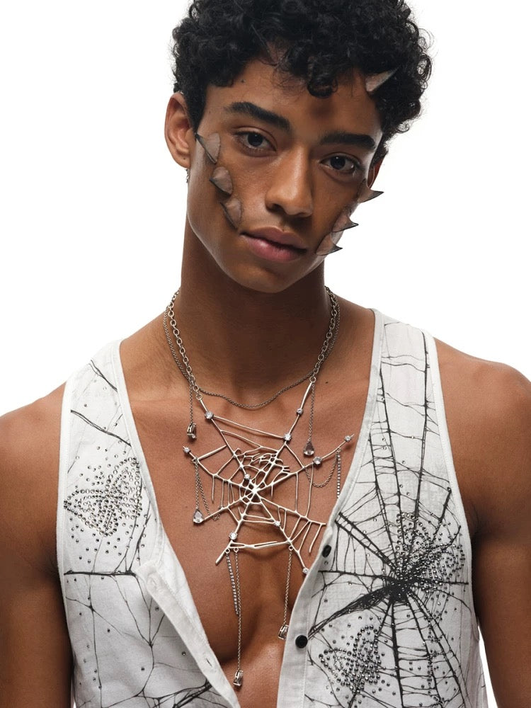 [CFIERCE] Spider Web Necklace