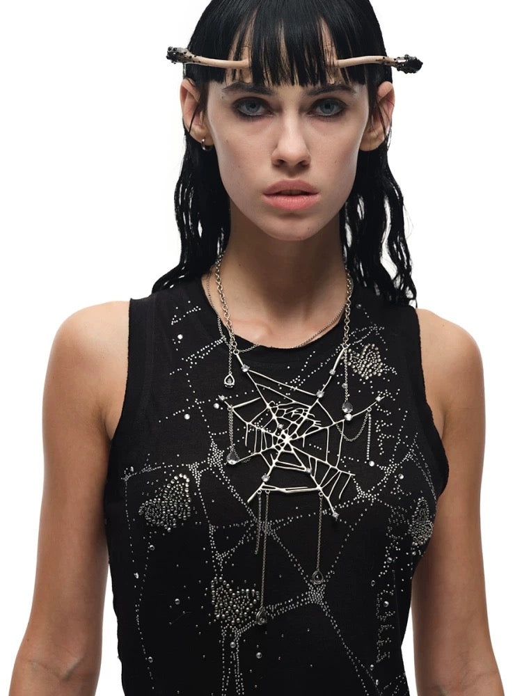 [CFIERCE] Spider Web Necklace