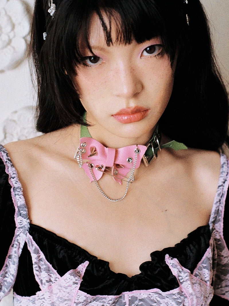 [CFIERCE] Thorn Butterfly Punk Choker