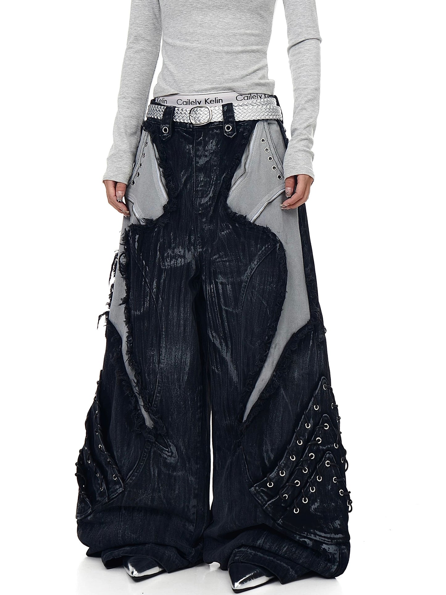 [ZPXO Select] Distressed Super Baggy Denim Pants 2 color ways