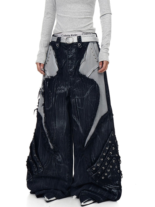 [ZPXO Select] Distressed Super Baggy Denim Pants 2 color ways