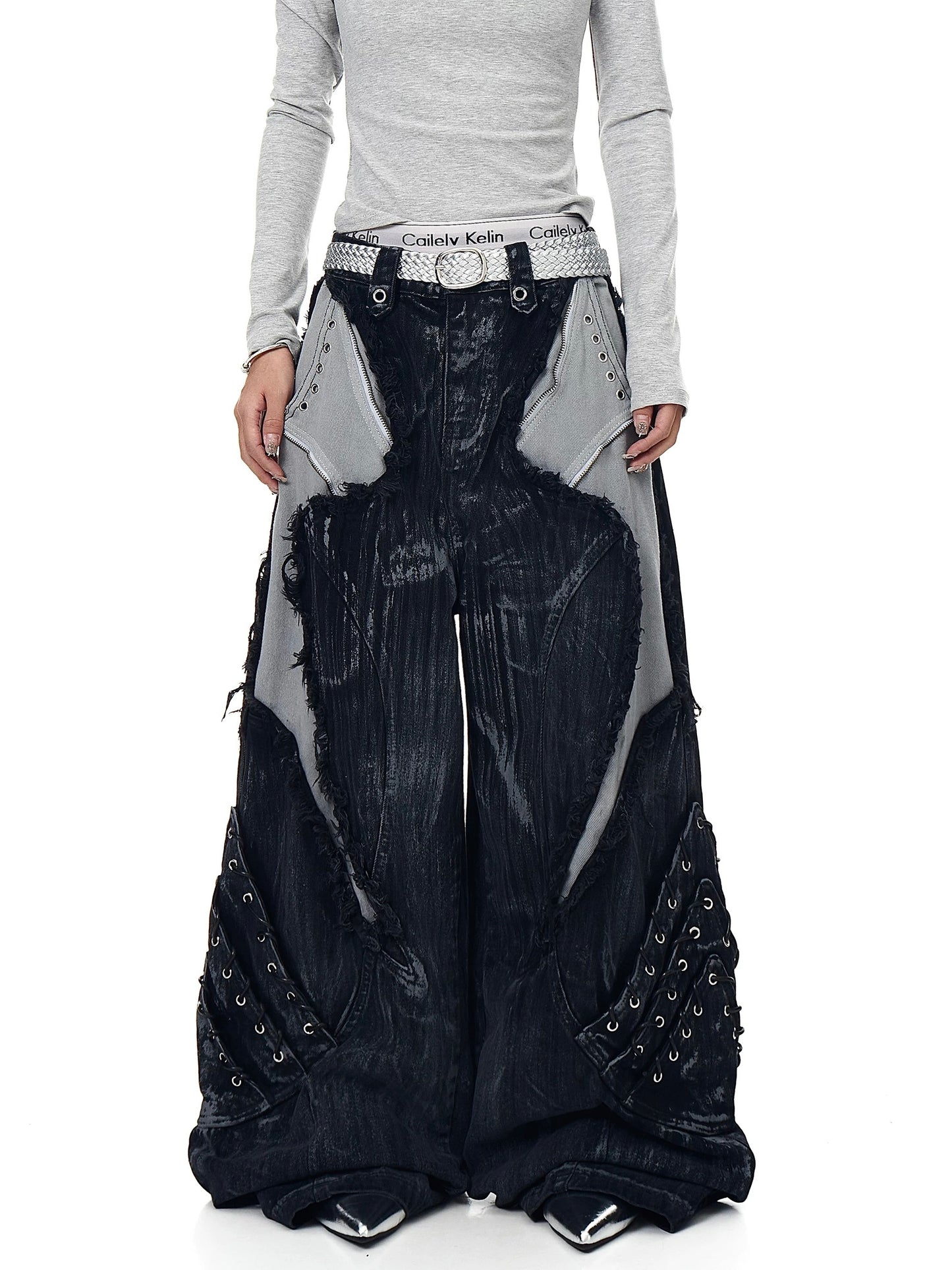 [ZPXO Select] Distressed Super Baggy Denim Pants 2 color ways