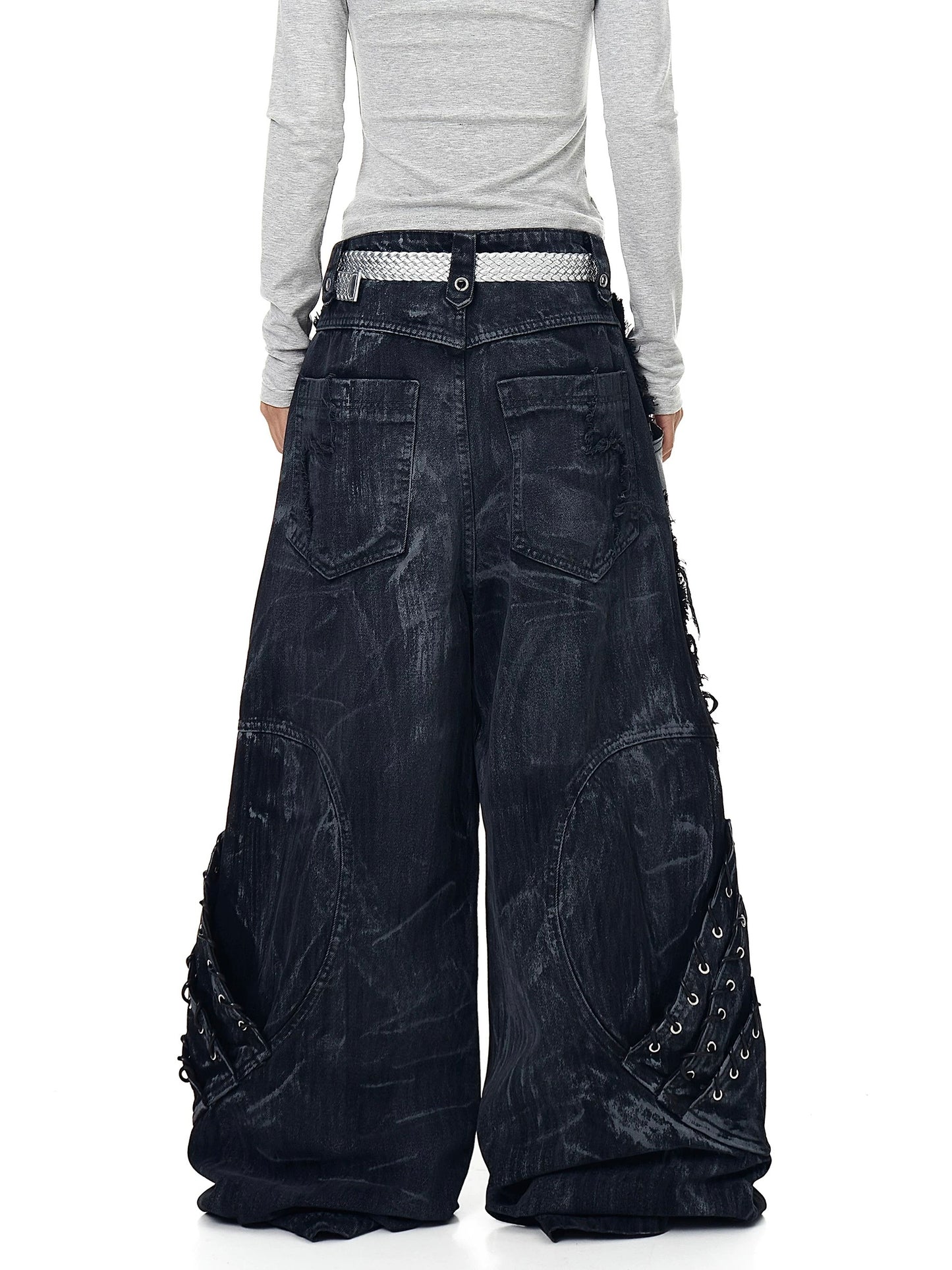 [ZPXO Select] Distressed Super Baggy Denim Pants 2 color ways