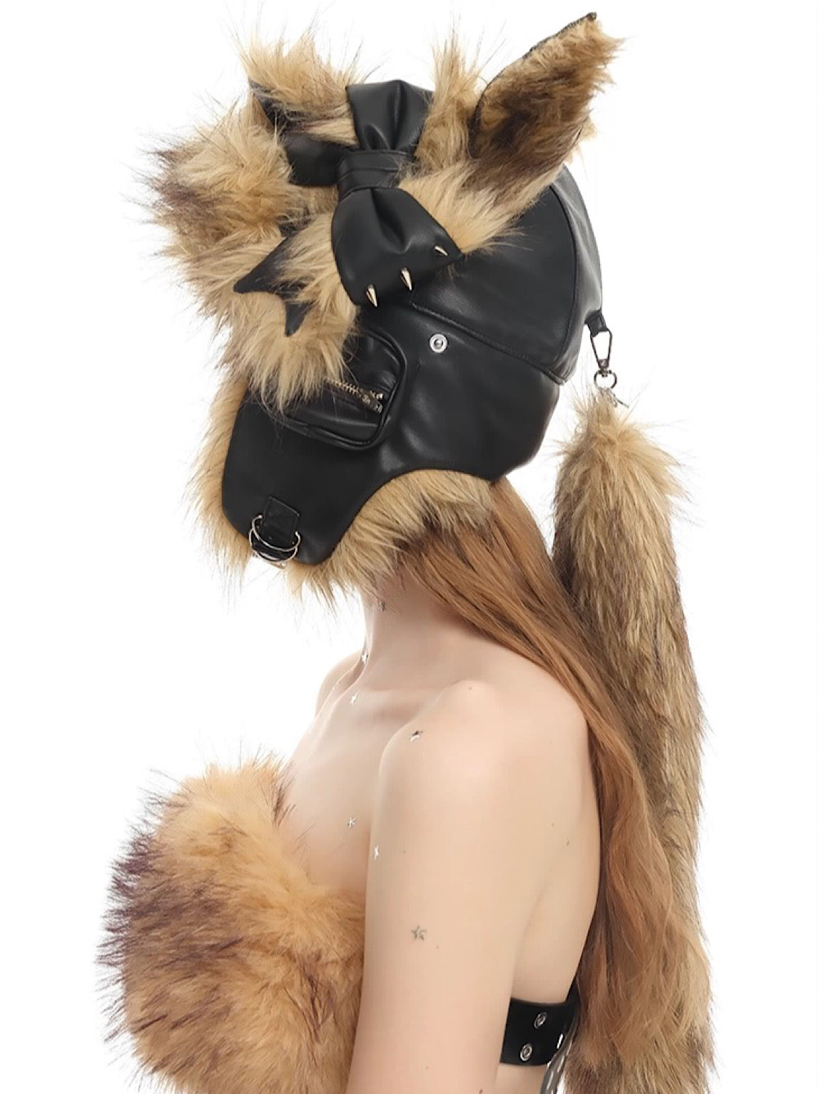 [GENZERO] Cross Plush Doberman Dog Ear Hat