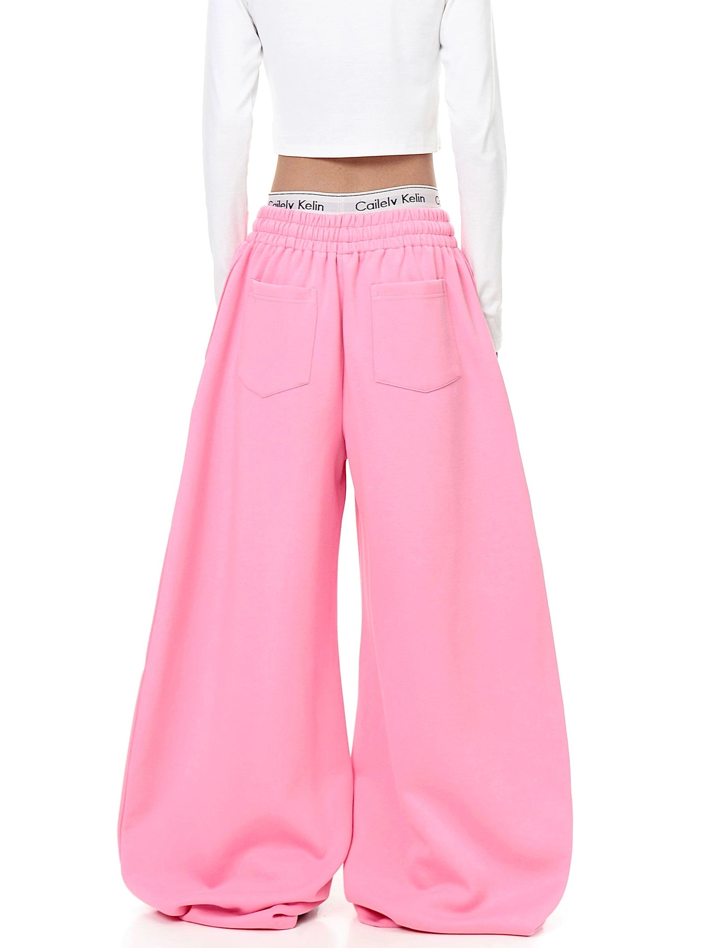[ZPXO Select] Hot Girl Letter Print Pink Sweatpants