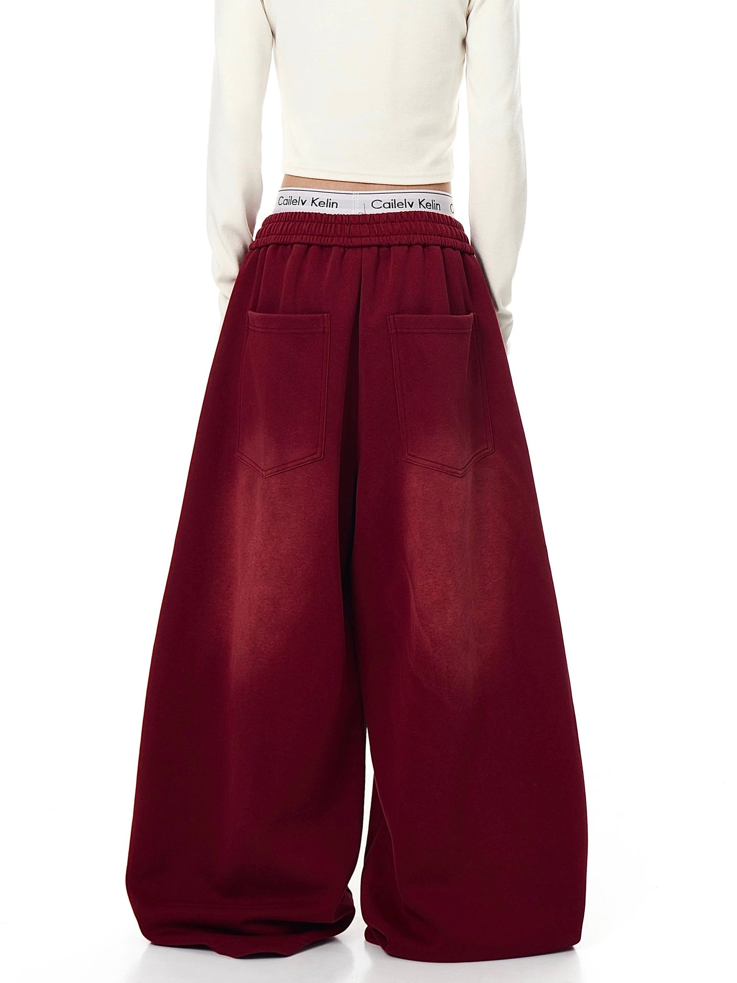 [ZPXO Select] American Retro Distressed Gradient Sweatpants