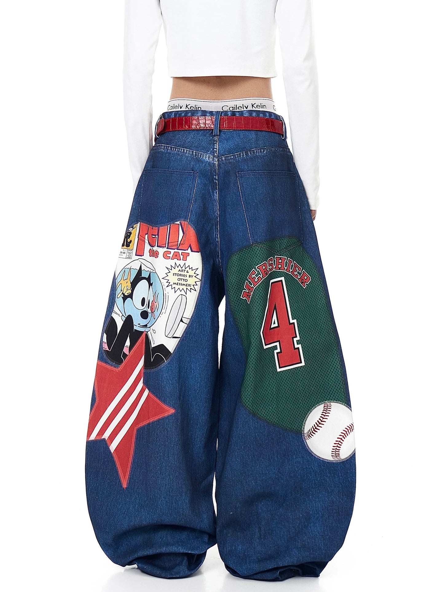 [ZPXO Select] American Retro Star Print Jeans