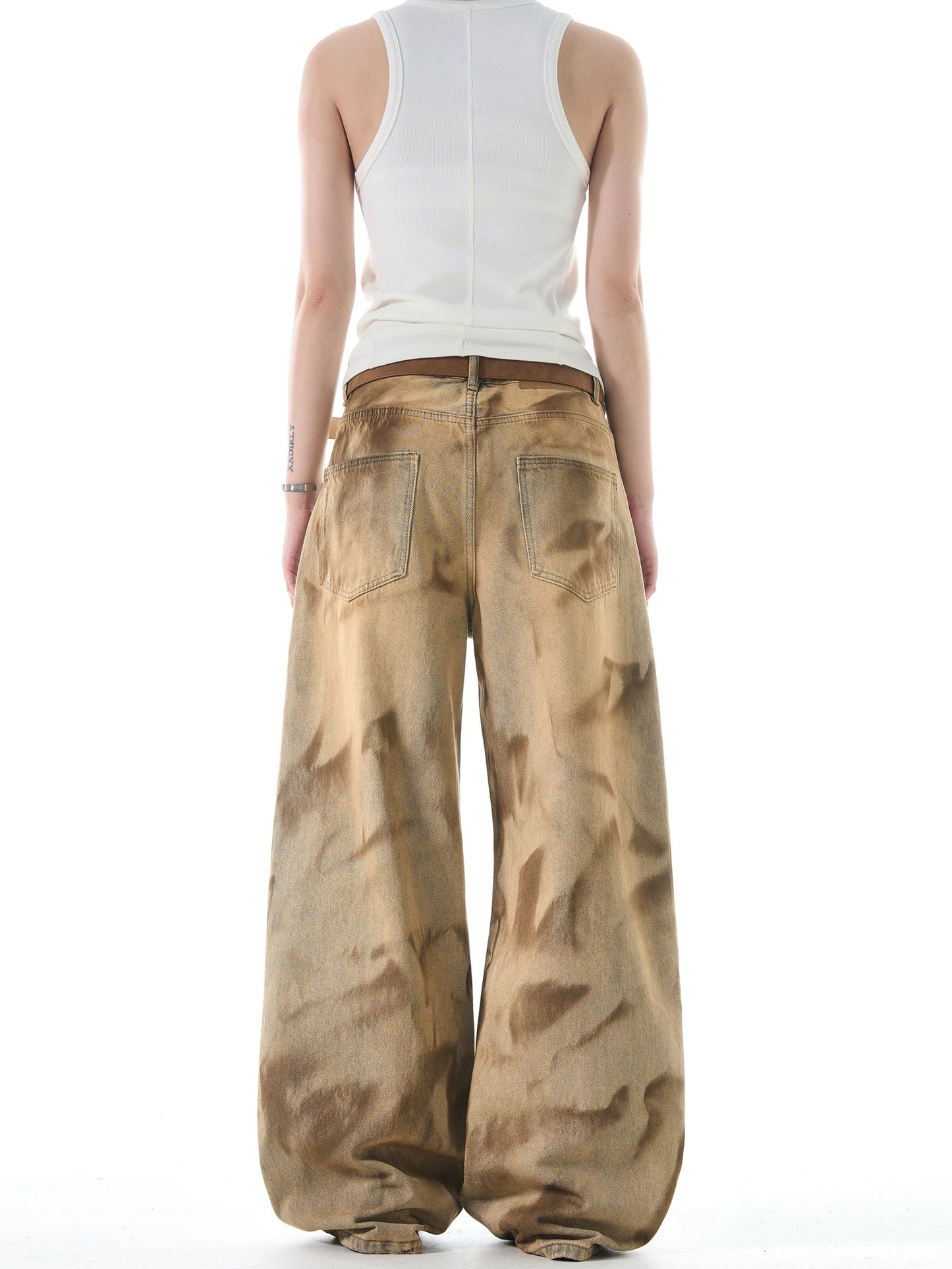 [ZPXO Select] Distressed Mudded Jeans
