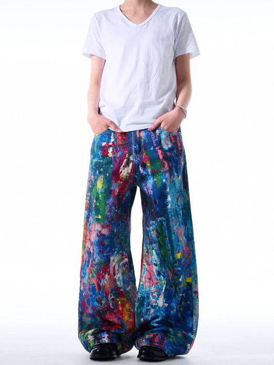 [ZPXO Select] Paint Printed Jeans