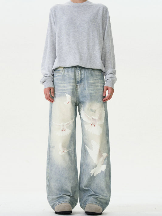[ZPXO Select] Peace Dove Washed Jeans