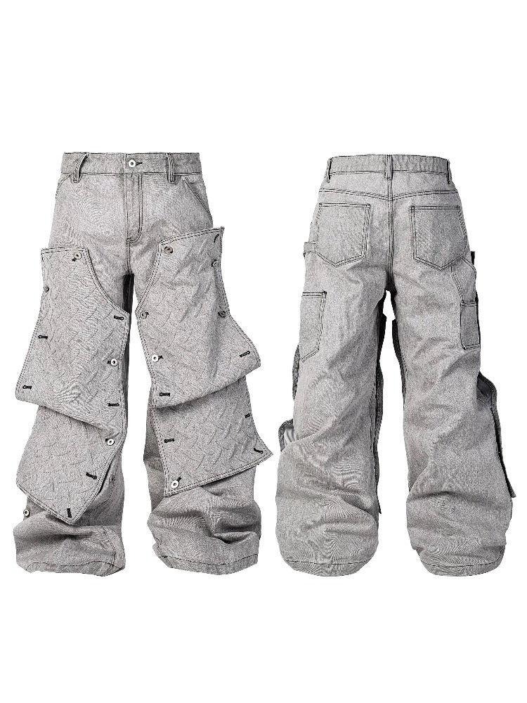 [RYE CHASIN] Detachable Deconstructed Jeans