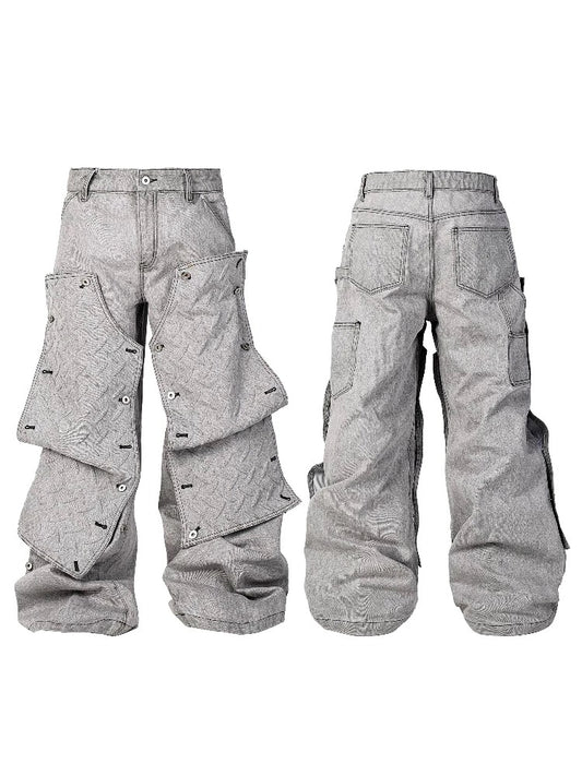 [RYE CHASIN] Detachable Deconstructed Jeans